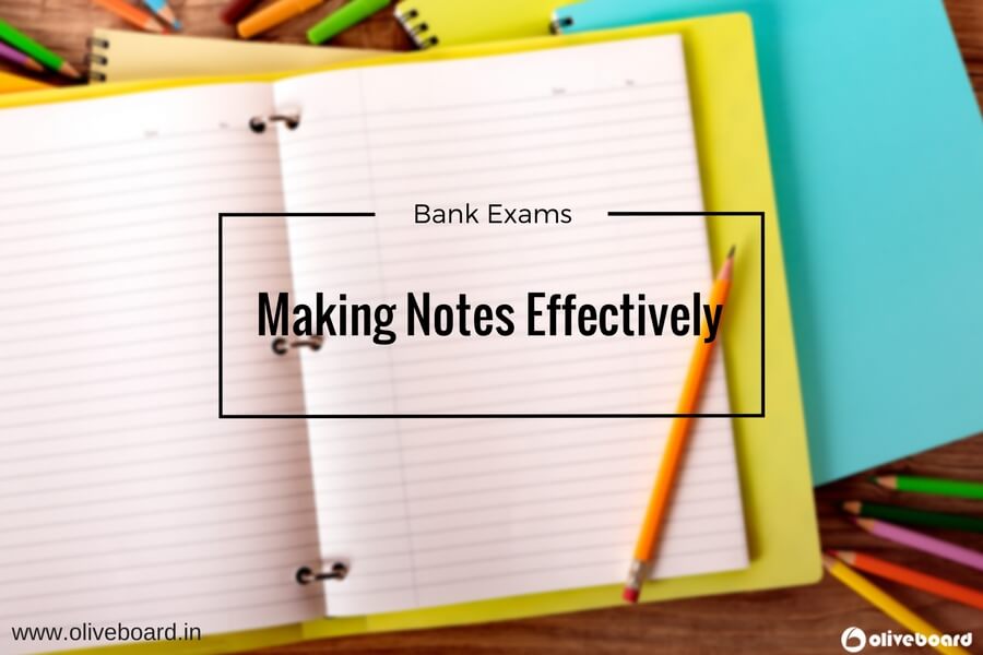 Make Notes for bank exams