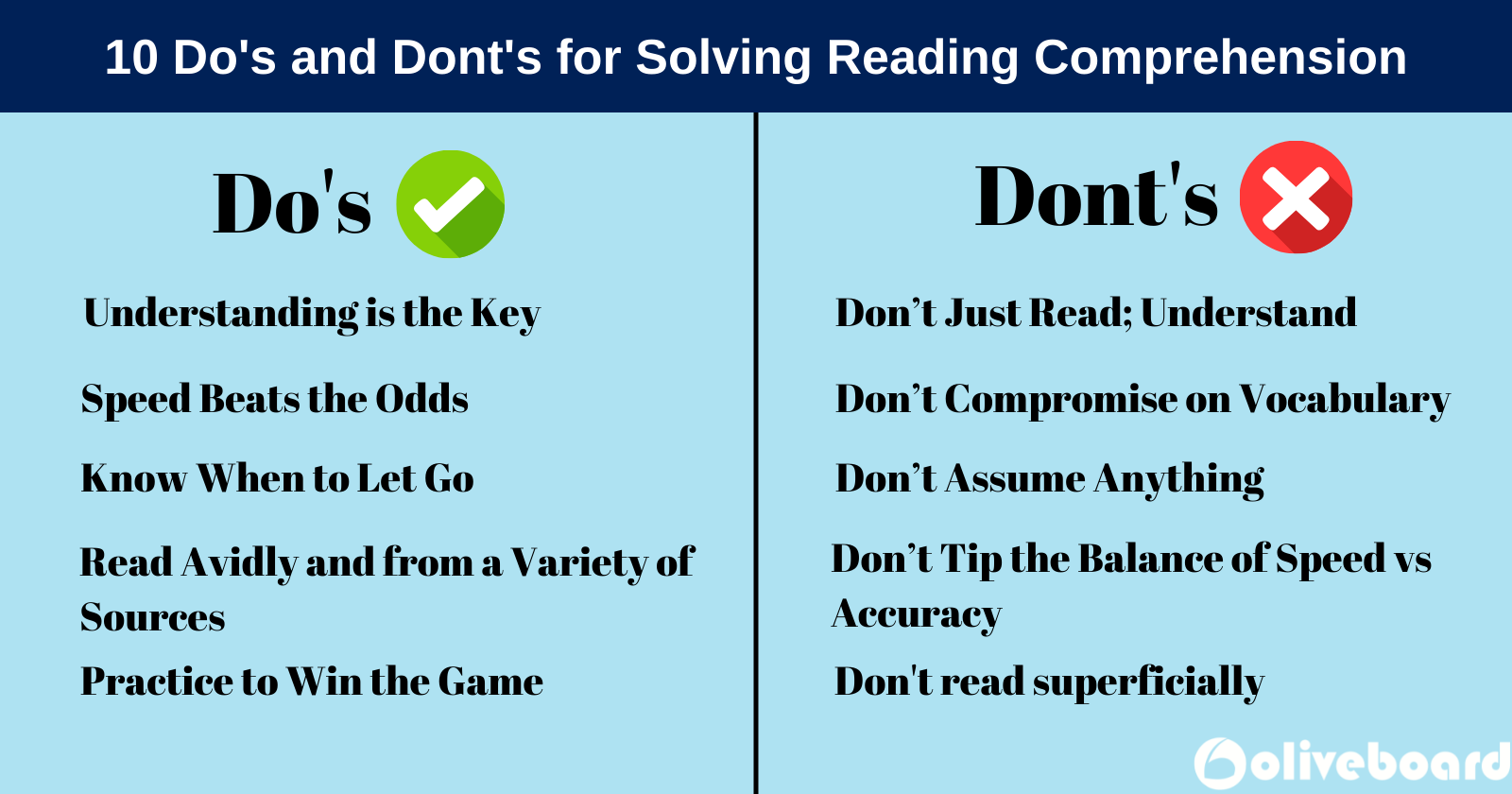 dos and donts for reading comprehension