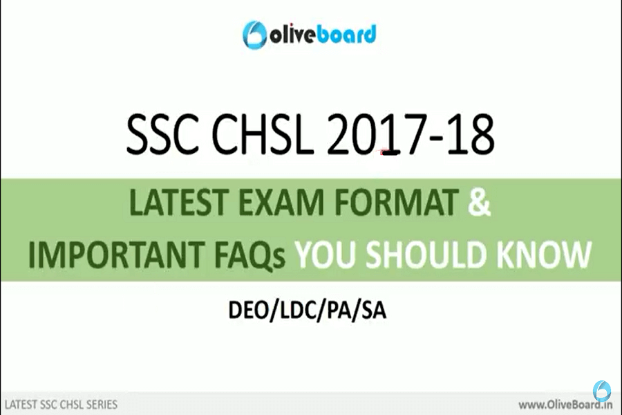 SSC CHSL 2017-18 Exam Pattern