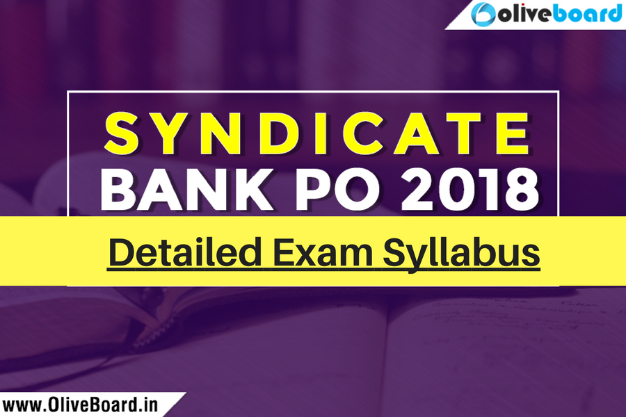 Syndicate Bank PO 2018 Exam Syllabus
