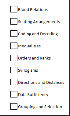 Sbi Po 2018: Sbi Po Prelims Topic-Wise Preparation Checklist