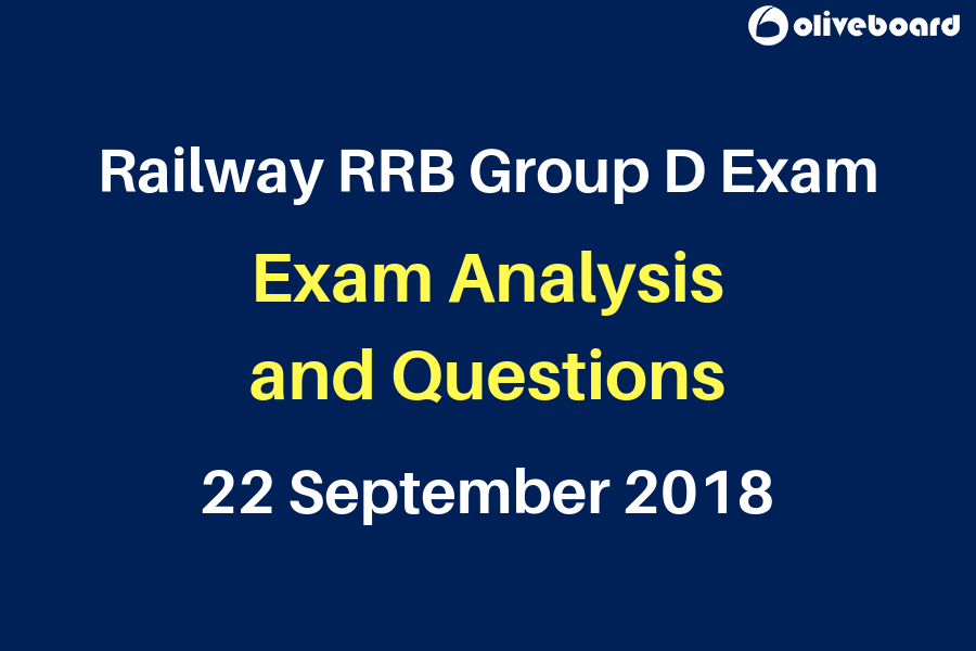 Railway RRB Group D 2018 Exam Analysis 22 sep
