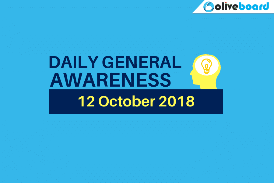 Current Affairs 12 October 2018 Daily Gk Preparation