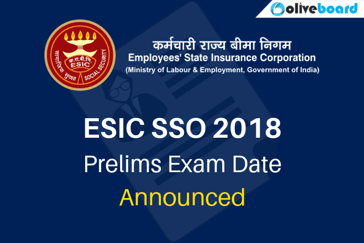 ESIC SSO 2018 Exam Date