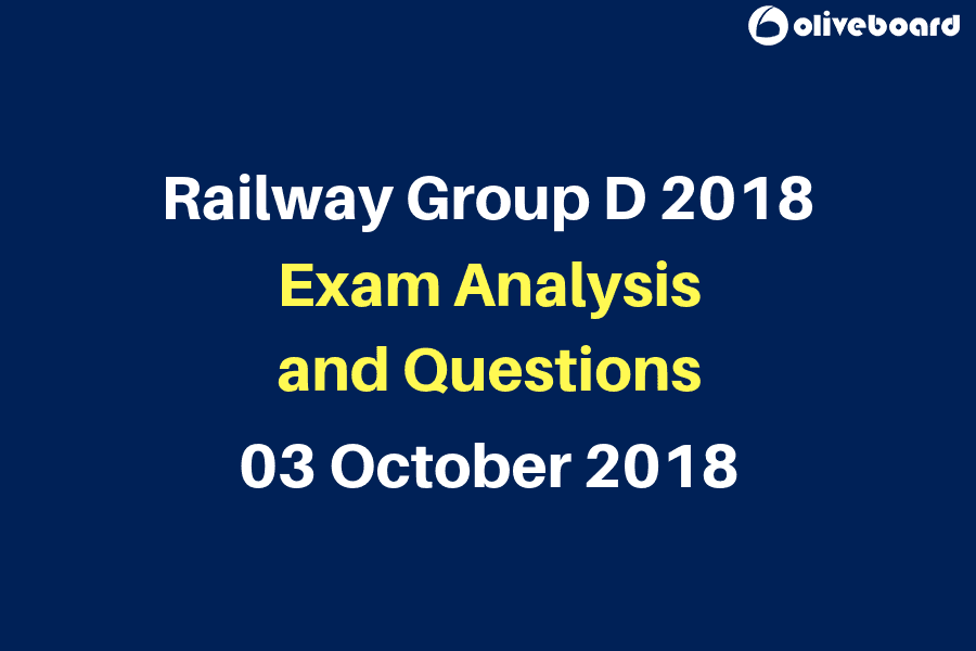 Railway RRB Group D 2018 Exam Questions 3 oct
