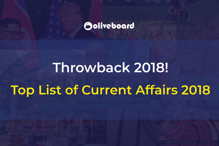 List of Current Affairs 2018