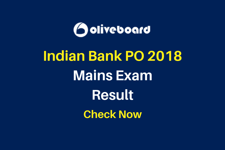 Indian Bank PO Mains Result 2018