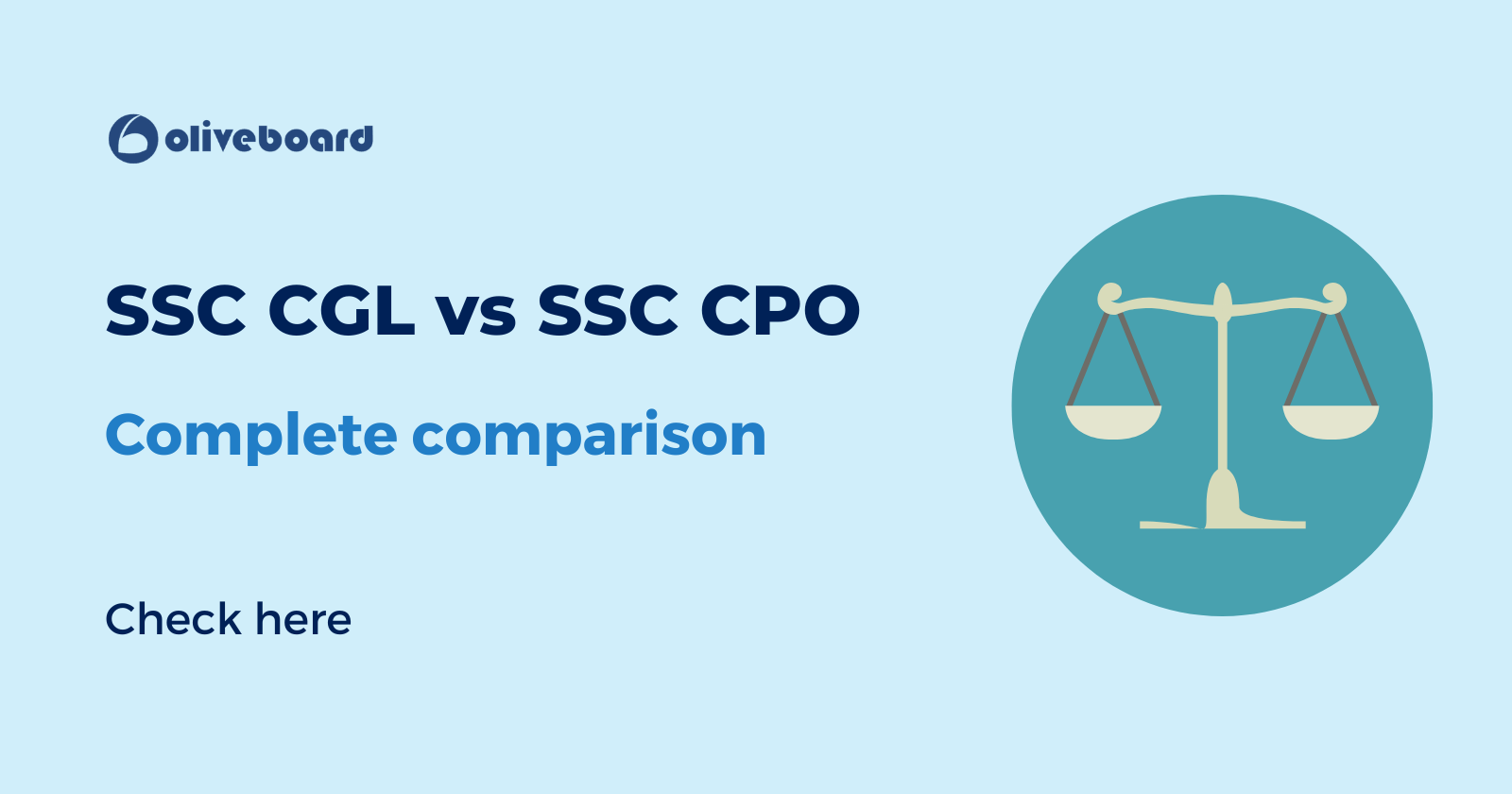 SSC CGL vs SSC CPO Comparison