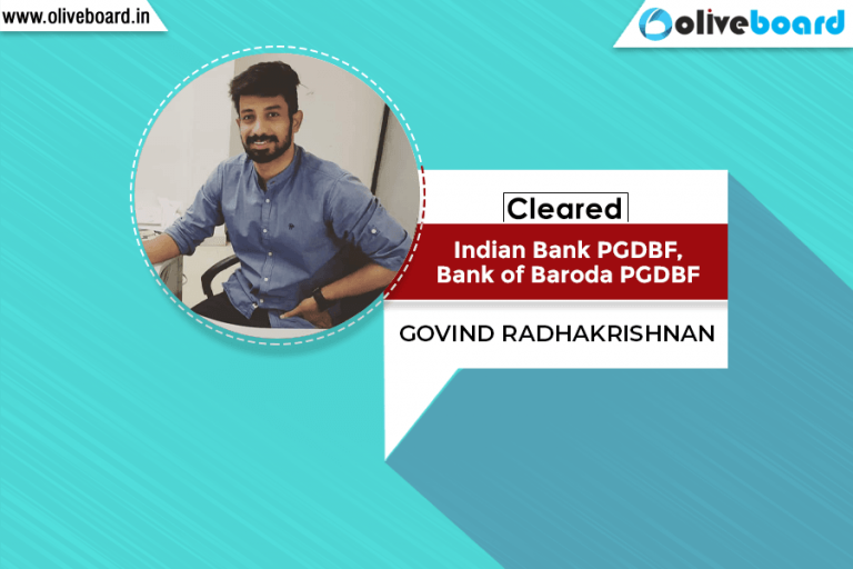 Govind R Success Story of Govind Radhakrishnan - Indian Bank & BoB PGDBF