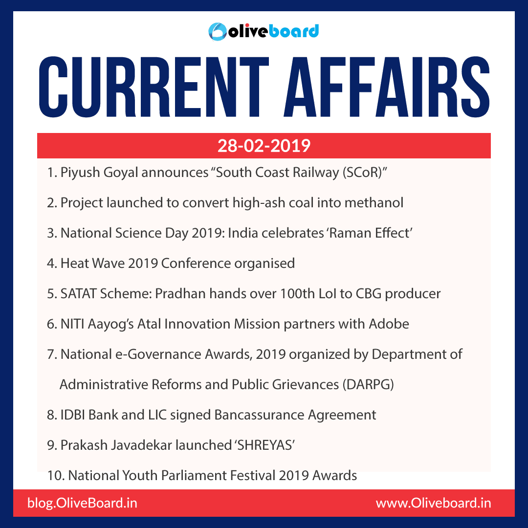 Current Affairs: 28 February 2019