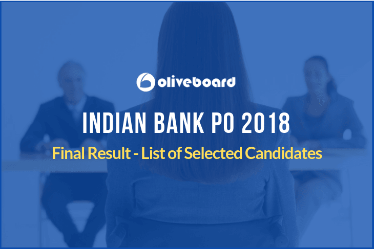 Indian Bank PO 2018 Final Result