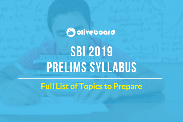 SBI PO Syllabus 2019 PRELIMS