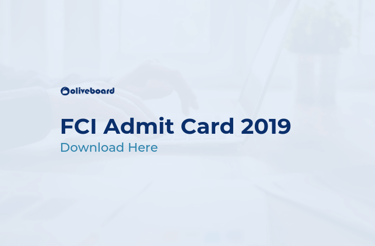 fci admit card 2019