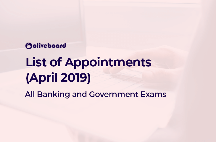 Appointments April 2019
