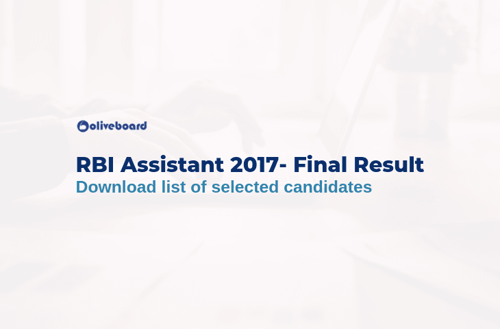 RBI Assistant Result 2017