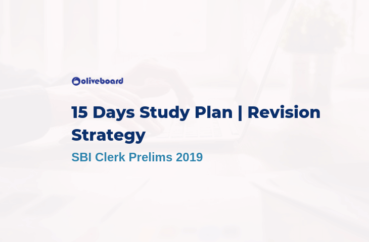 15 Days Study Plan For SBI Clerk 2019