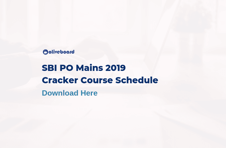 SBI PO Mains Preparation 2019 course schedule