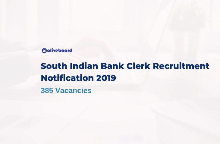 South Indian Bank Clerk Recruitment Notification 2019
