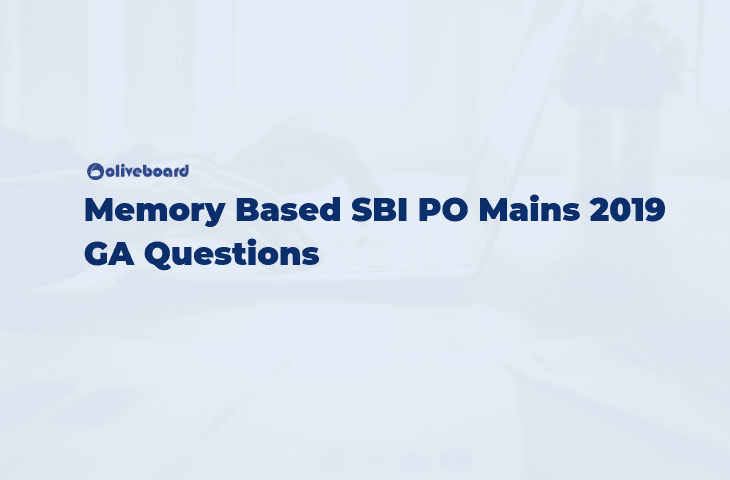 SBI PO Mains 2019 GA Questions