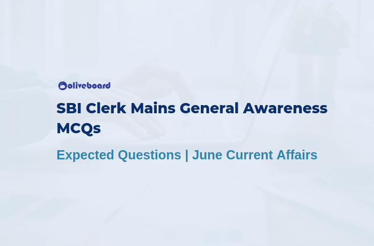 SBI Clerk Mains General Awareness MCQs