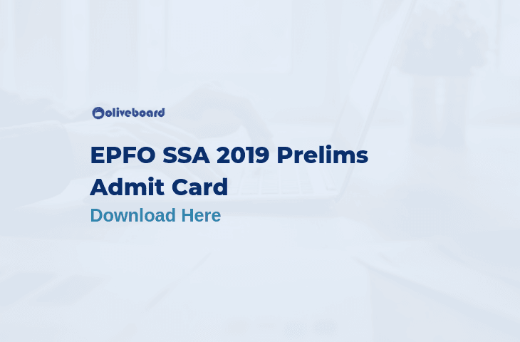 EPFO SSA Admit Card 2019