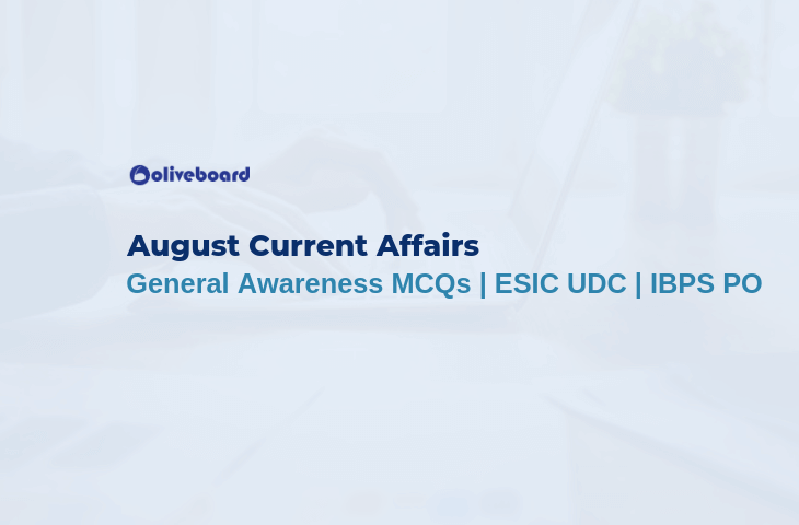 August Current Affairs