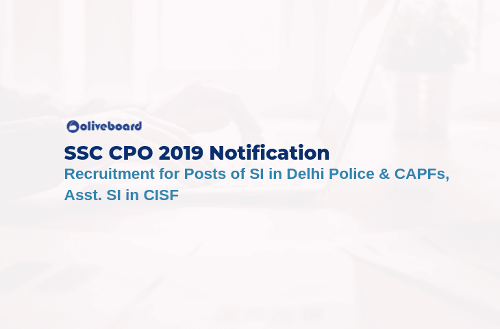 SSC CPO 2019 Notification
