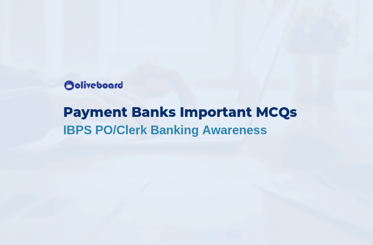 Payment Banks Important MCQs