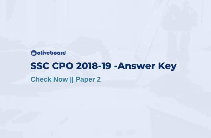 SSC CPO Answer key 2019