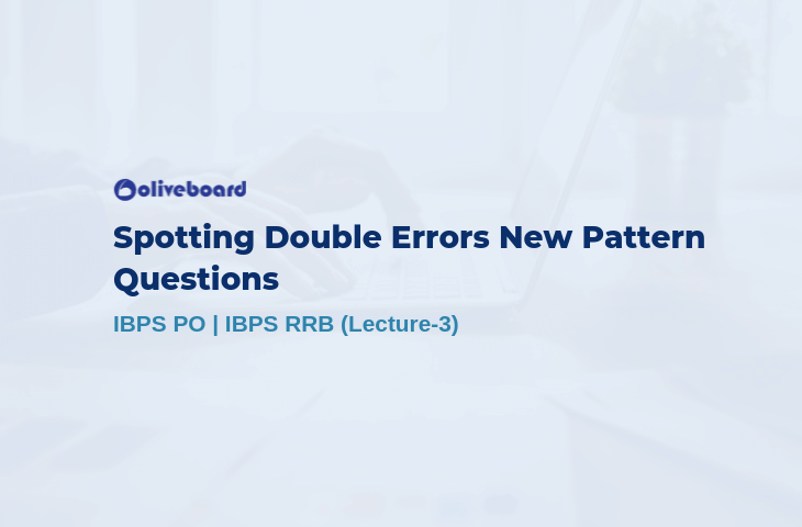 Spotting Double Errors New Pattern Questions