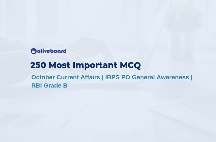 250 Most Important MCQs For October Month