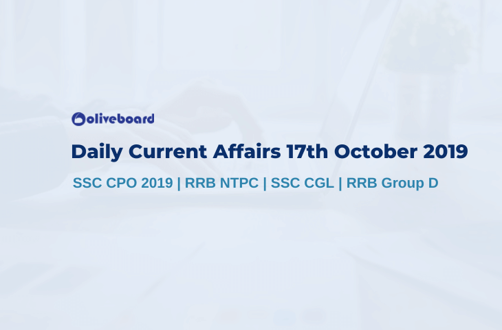 Current Affairs 17th October 2019