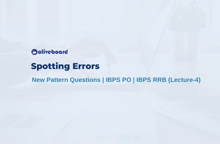 Spotting Errors New Pattern Questions