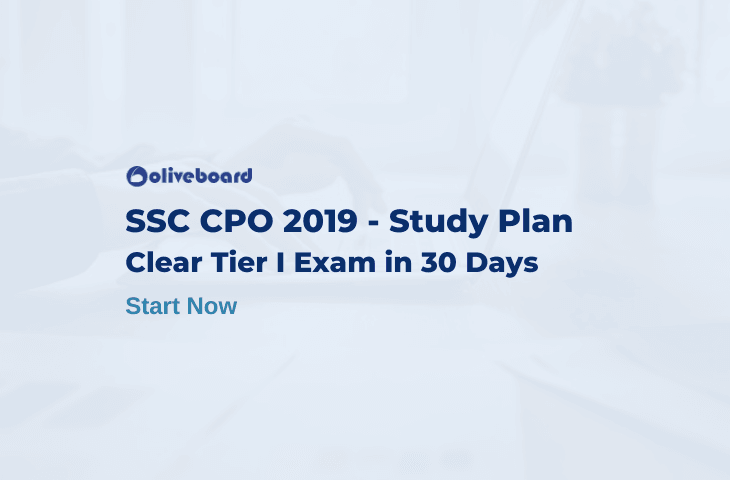 SSC CPO 2019 Study Plan