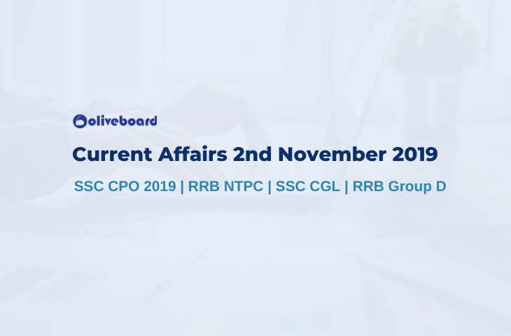 Current Affairs 2nd November 2019