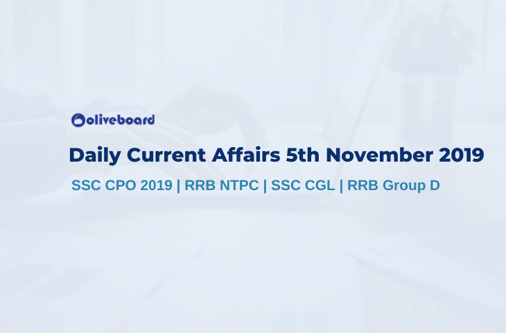 Current Affairs 5th November 2019