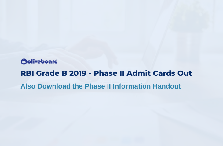 RBI Grade B phase 2 admit card