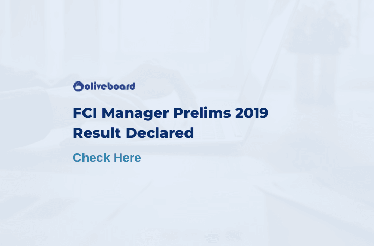 FCI Manager Prelims Result