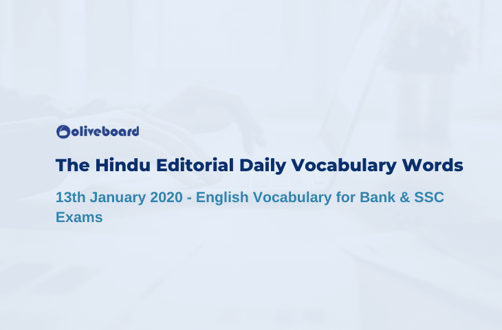 Daily Vocabulary Words 13 January 2020