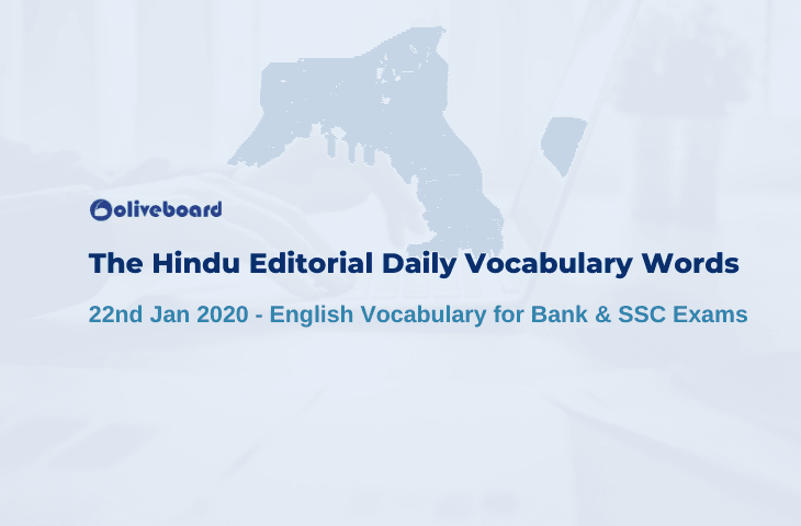 Daily Vocabulary Words 22 January 2020