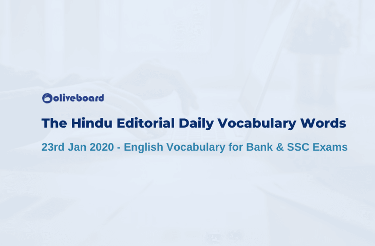 Daily Vocabulary Words 23 January 2020