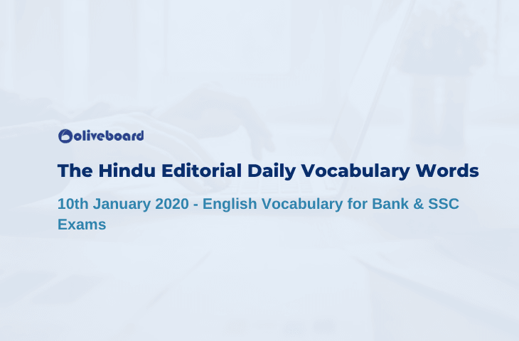 Daily Vocabulary Words 10 January 2020