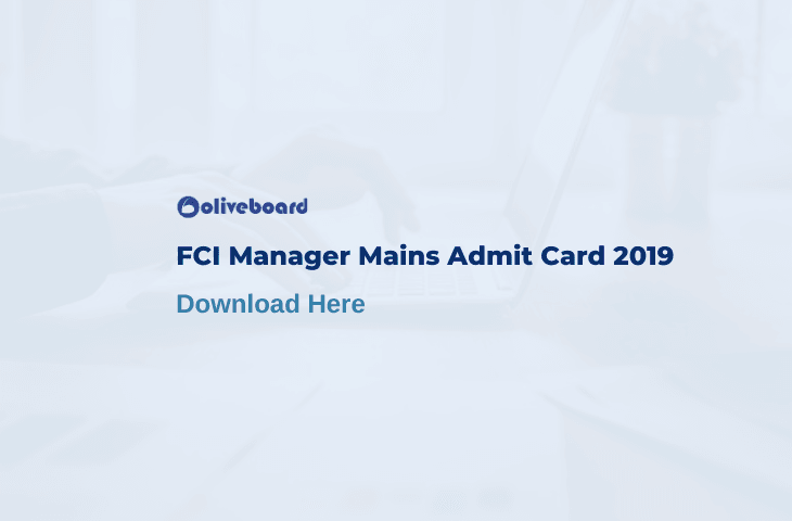 FCI Manager Admit Card 2019