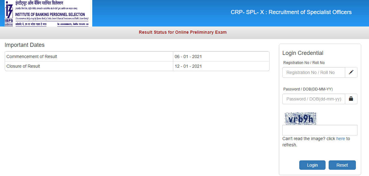ibps so result
