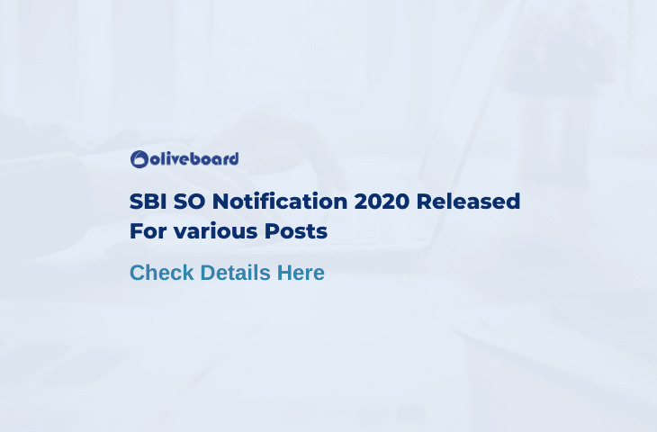 SBI SO Notification