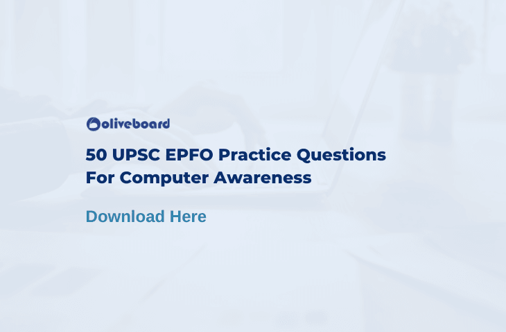 UPSC EPFO EO Computer Awareness Questions