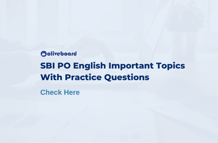 SBI PO English Topics