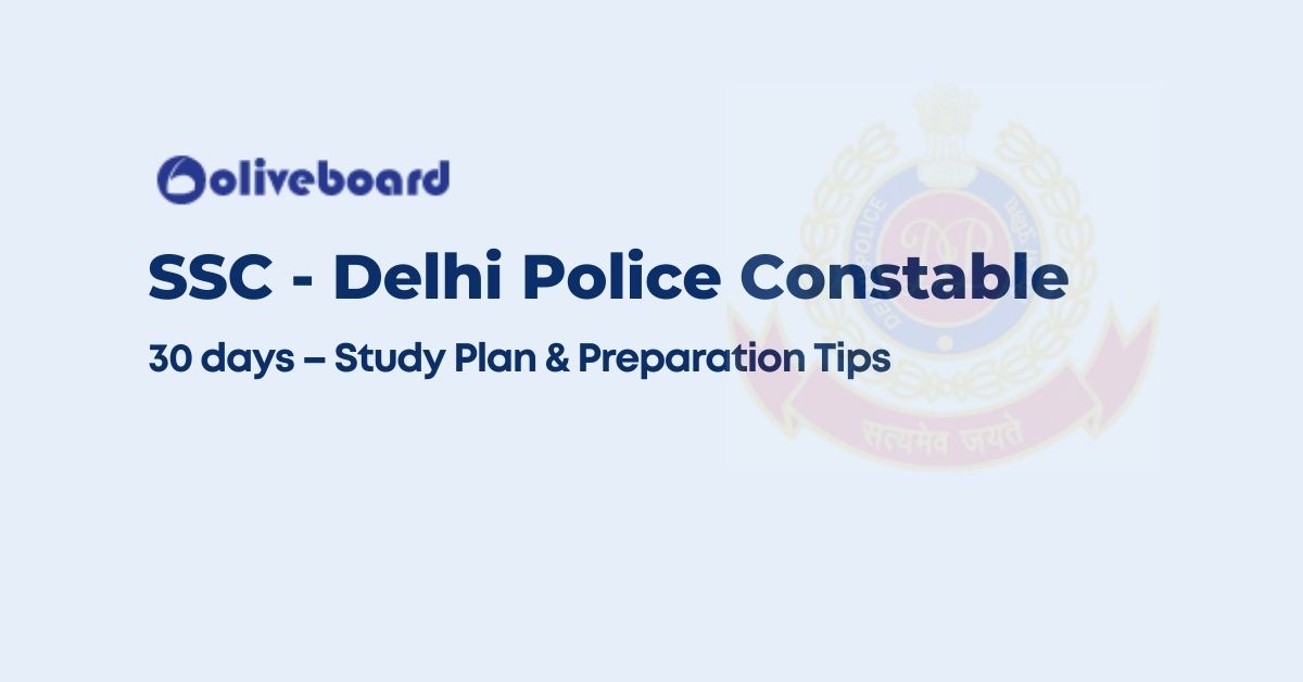 Delhi Police Constable Study Plan & Preparation Tips-min