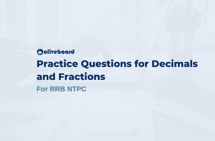 decimal and fraction questions for rrb ntpc