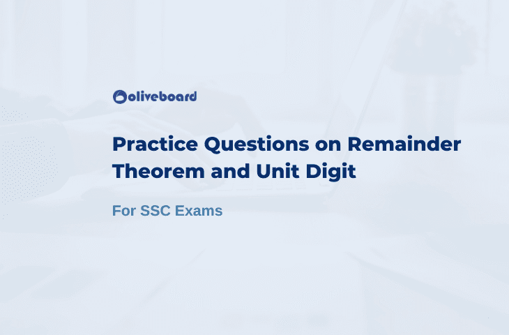 Remainder theorem and unit digit